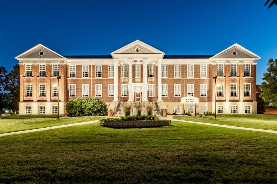 Exterior of McLaury building